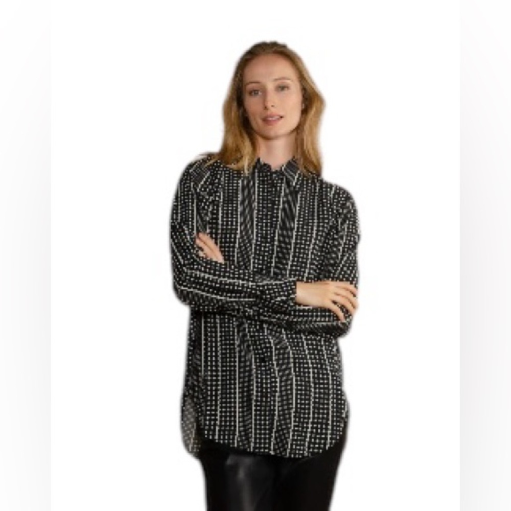 Laurence Bras Button‎ Down Shirt Blouse Size 38